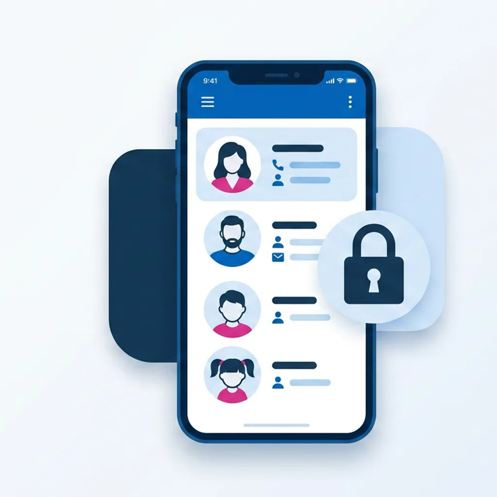 Illustration de la gestion sécurisée des données personnelles du foyer sur le Kiosque Famille